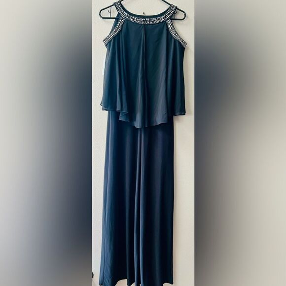 Alex Evenings Cold Shoulder Beaded Neckline Mother of Bride/Groom Gown Sz.10~NWT - Picture 7 of 9